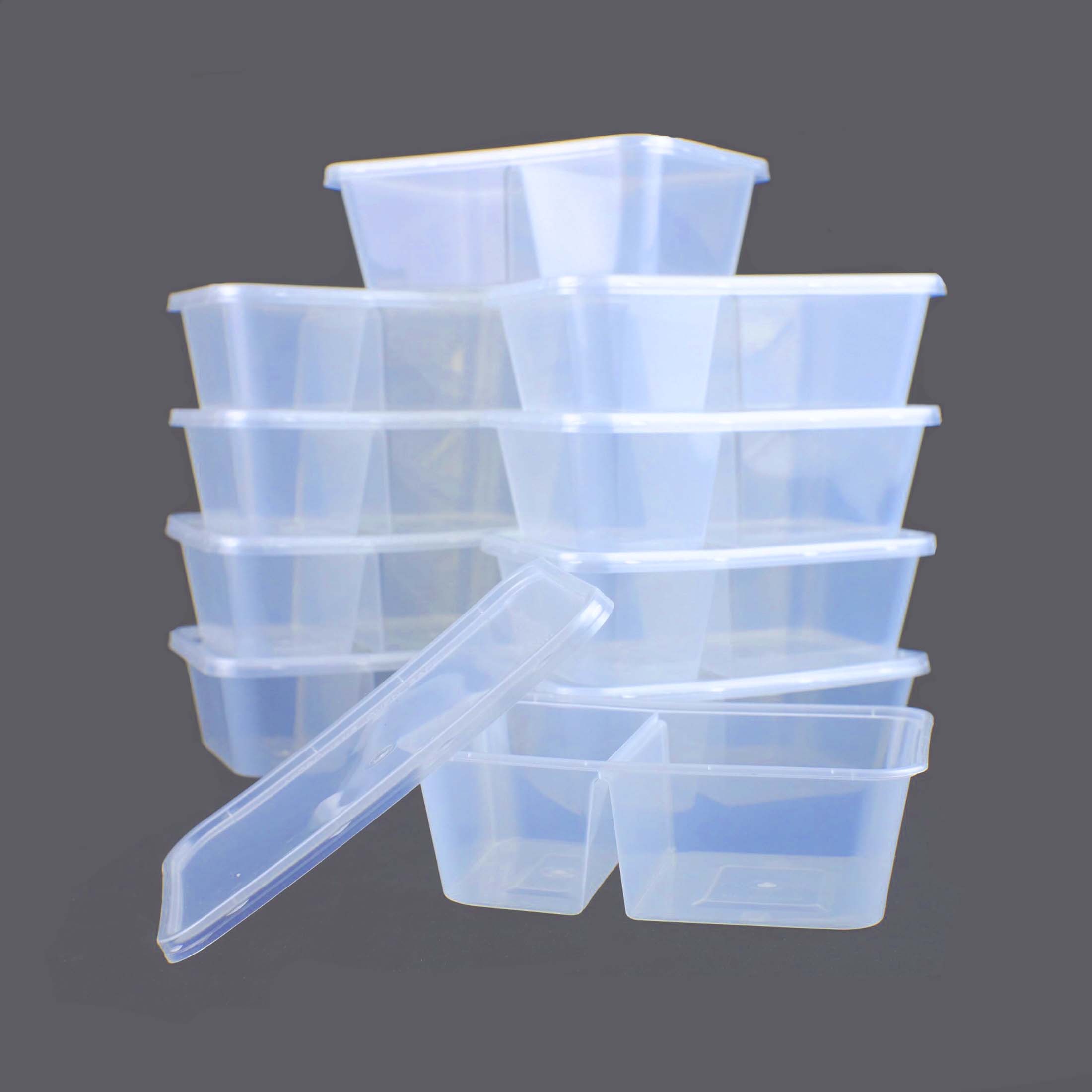5p-750ml Takeaway Food Container Microwave Disposable Plastic Food